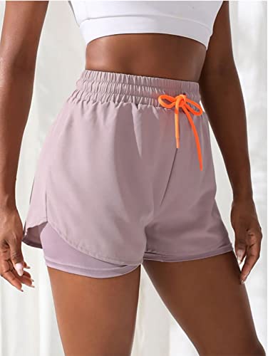 YOAKUKA Feminino Shorts De Treino 2 Em 1 Para Academia, Treino, Ioga, Corrida, Ciclismo, Tênis, Saia