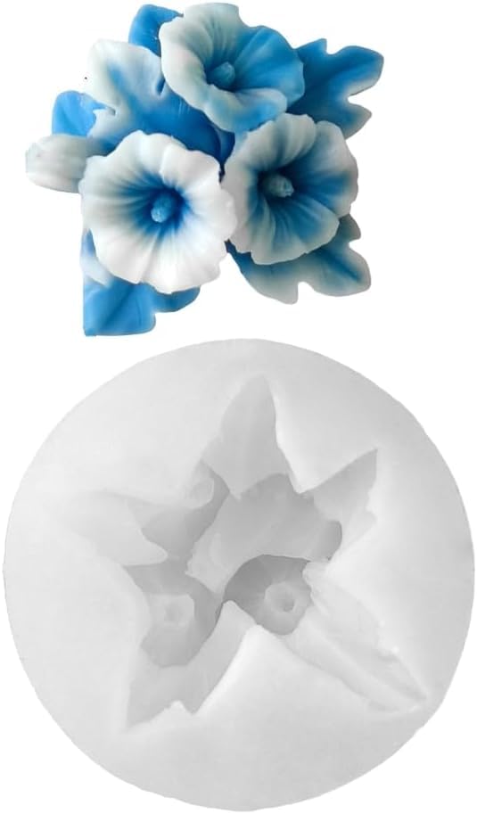 Skytail Flower Candle Mold Daisy Hibiscus Flower Molds for Making Scented Candle Wax Waxmelts Aromatherapy Chocolate Fondant Candy Cake Decoration Polymer Clay Resin Art Soap Molds DIY Cake Mould-image-23
