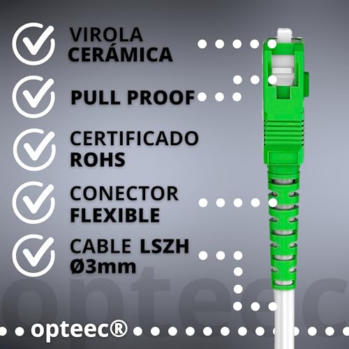 Latiguillo simplex monomodo blindado SC/APC de 30M con compatibilidad total 5