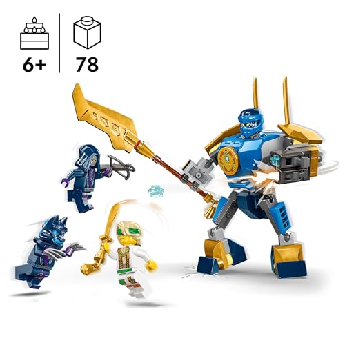NINJAGO Pack Mech da Battaglia di Jay, Giochi per Bambini e Bambine da 6 Anni in su, Action Figure Giocattolo da Costruire con 4 Minifigure tra cui Master Lloyd e Armi Accessorie 71805 - Lego - Immagine 2