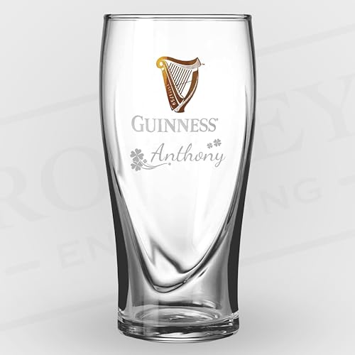 Guinness Gravity - Vaso de cerveza con texto en inglés "Beer Ale Stout", grabado con cualquier nombre en pancarta temática, regalo para cumpleaños, día del padre, aniversario