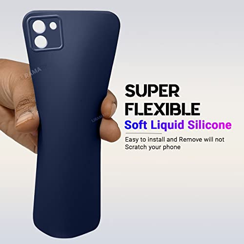 Image of LIRAMARK Silicone Soft Back Cover Case for Samsung Galaxy A03 (Blue)