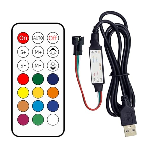 Alimentation LED colorée 12V 24V avec télécommande 21 touches et contrôleur RGB