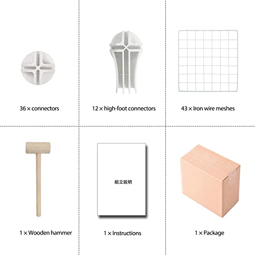 Wolizom Wire Cube Storage Organizer, 12 Cube Metal Storage Bookshelf，Wire C Grids Stackable Modular Closet Storage Organizer，Diy Closet Cabinet, Grid Storage Shelf For Bedroom Office Living Room White #TOP7