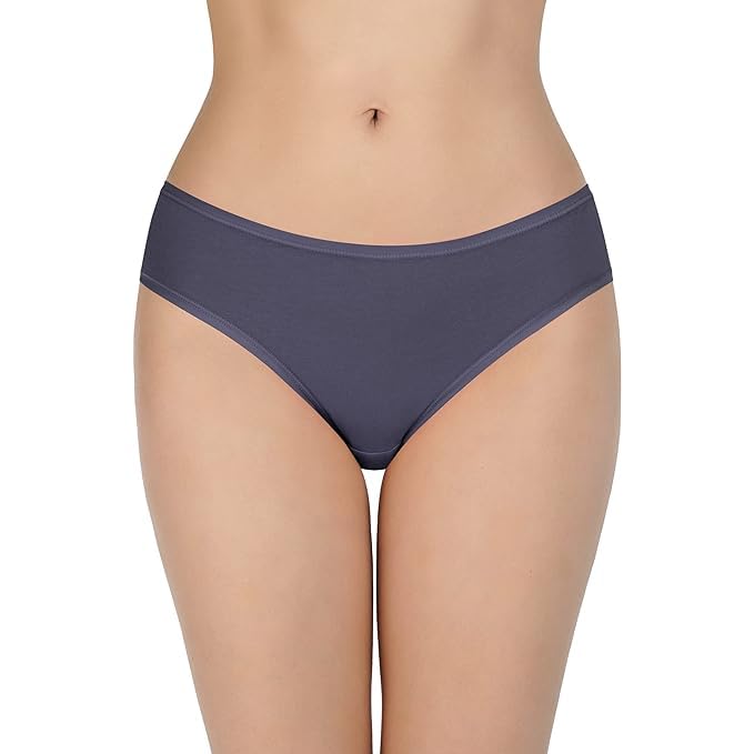 Image of LOURYN KOULYN Solid Low Rise Cotton Bikini Panty Pack(Pack of 3)