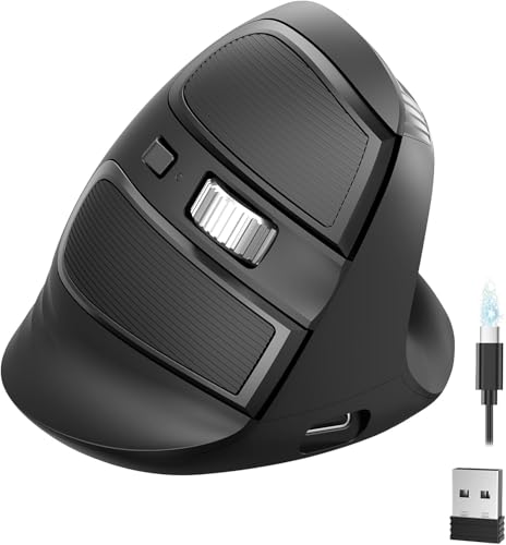 TECKNET Ergonomische Maus Bluetooth, 2.4G...