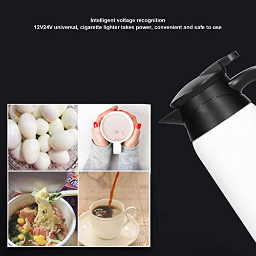 Hervidor eléctrico portátil 800 ml color marfil para auto miniatura 4