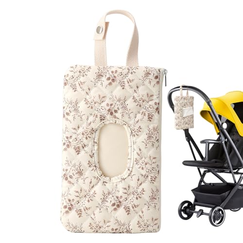 Tyinerc Travel Wipes Case - Reusable Refillable Container - Stroller Storage Bag and Wipes Dispenser | for Baby Bottle Clothes Toys Diaper Travel Walking Airplane