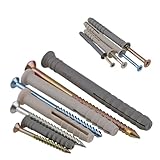 Modellnummer: M6 M8 M10 SHENGG M6 M8 M10 Kunststoff Selbstbohrende Trockenbau- und Wandanker mit Schrauben, Dübelanker Schlagdübel Expansionsbolzen Rohrsäule(M6x60mm-10pcs)