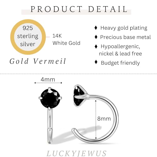 925 Sterling Silver Small Huggie Half Hoop Earrings for Women3