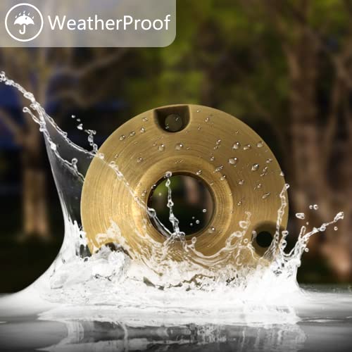 Cheopha Solid Brass Spotlight 12V Low Voltage And Surface Wall Mount Round Bracket Landscape Kits With Ground Spike And 5W Mr16 Led Bulb Included For Outdoor Landscape Yard Lighting #TOP6