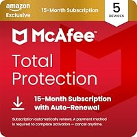 McAfee Total Protection 5-Devices 2026 | Amazon Exclusive| 15-Months| Antivirus, VPN, Scam Protection, Identity Monitoring | 15-Months Subscription with Auto-Renewal | Digital download