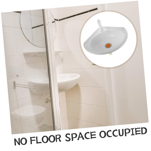 Lavabo de esquina triangular para ganar espacio en aseos pequeños de pared 4