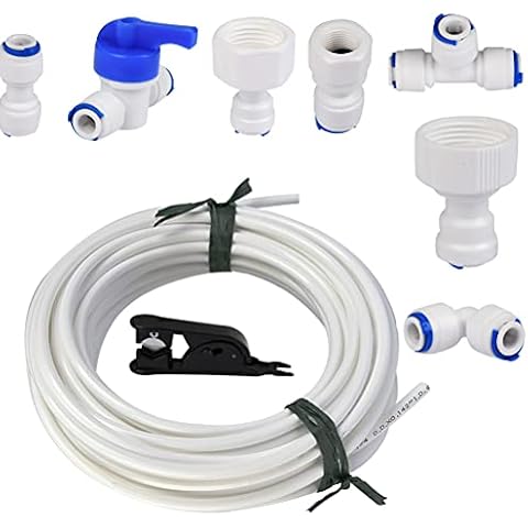 NA 15m Wasserzulaufleitung Universal Anschluss-Set für Kühlschrank, 1/4",1/2",3/4" Wasserschlauch Schlauchverbinder für Kühlschrank, Kühlschrankschlauch Wasserzulaufleitung Anschluss-Set Cover