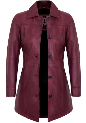 Leather Coats for Women - Real Lambskin Carcoat Style Womens Long Leather Jackets3