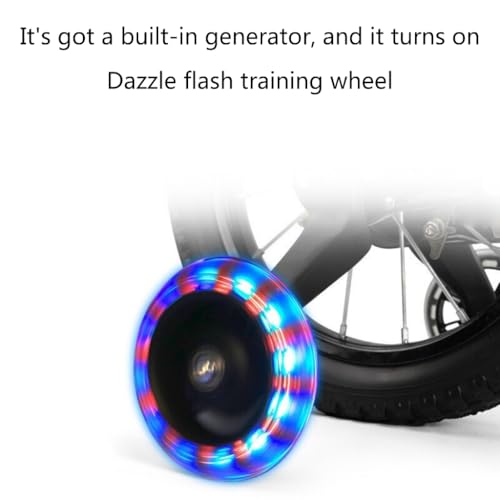 Ruedas de Entrenamiento para Bicicleta con Luces Intermitentes y Estabilizador, Kit Montable para Bicicletas de 12, 14, 16, 18 y 20 pulgadas de Velocidad Única miniatura 5