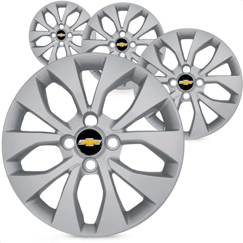 Kit 4 Calotas Onix Prisma 17 A 20 Aro 15 Prata Cubo Baixo Grid Com Emblema Gm Preto Com Dourado