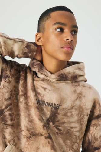 Image of Alan Jones Clothing Boys Oversize Hoodie with Placement Print | Full Sleeve Sweatshirt for Kids & Teens | Age 6-16 Years