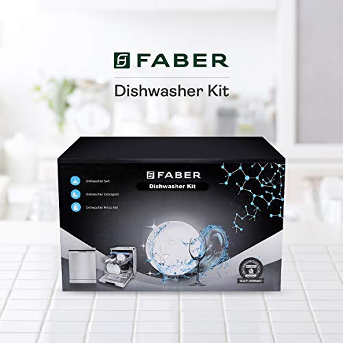 Image of Faber Dishwasher Detergent Kit with 1kg detergent, 1kg Salt and 280 ml Rinse Aid