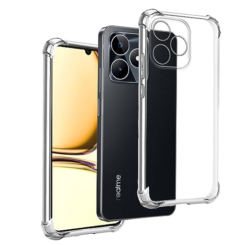 Funda Anti-Shock Gel Transparente para OPPO REALME C53 4G - NARZO N53 4G - Note 50 4G - REALME C51 4G, Ultra Fina 0,33mm, Esquinas Reforzadas, Silicona TPU de Alta Resistencia y Flexibilidad