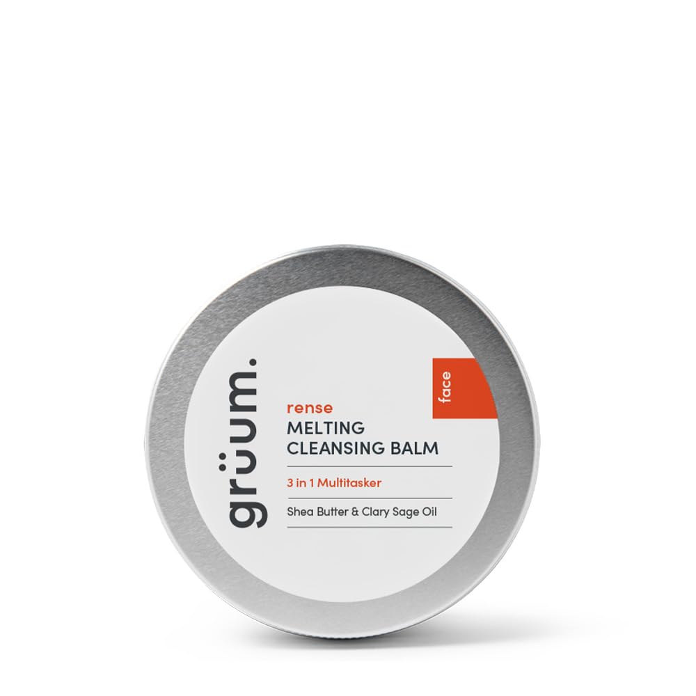 grüum 3-in-1 Melting Cleansing Balm 100ml, Makeup Remover Balm & Face Cleanser for Women