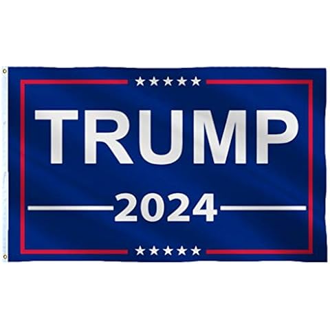 Trump 2024 Flag 3x5 Outdoor Indoor- Donald Trump 2024 Flag- Double Stitched- Polyester with Brass Grommets (3x5 Ft) Cover