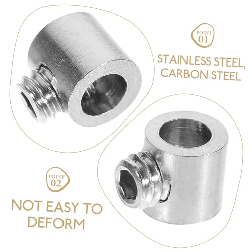 VINTORKY 10 Pcs Trava de cabo de aço clipe de cabo para corrimão prendedor de clipe de cabo de metal