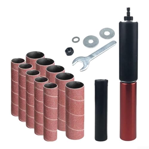 Tige de ponçage pour perceuse électrique convertit la perceuse en mini ponceuse à bande pour un ponçage efficace sur bois, métal, plastique, verre, pierre