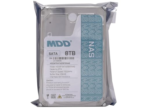 Image of MDD MAXDIGITALDATA MDD (MDD8TSATA25672NAS) 8TB 7200RPM 256MB Cache SATA 6.0Gb /s 3.5-inch Internal NAS Hard Drive (Renewed)