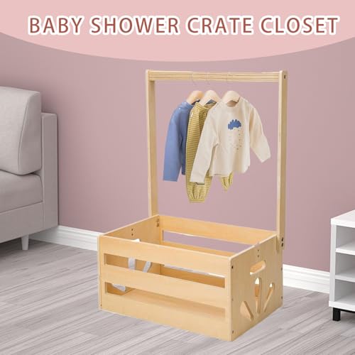 Baúl para Shower y armario de madera para accesorios de bebé en casa 3