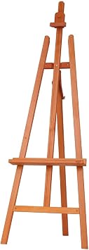 Mabef M/20 Plus Lyre Easel Oiled Beechwood Display & Studio Easel, Indoor/Outdoor Use, Supports up to 22 lbs