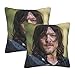 Daryl Dixon - Juego de 2 fundas de almohada cuadradas con impresión de doble cara, fundas de almohada para sofá, dormitorio, coche, 20 x 20 pulgadas