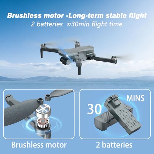 FPV Drone with Camera 1080P HD - Foldable RC Quadcopter for Adults Beginners Kids, Voice Control, Gesture Selfie, Headless Mode, 2 Batteries 30 Min Long Flight Time, Portable Travel Case, Beginner Friendly Drone - Image 7