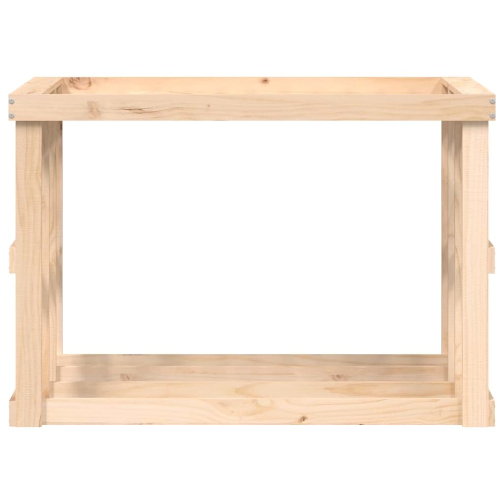 Regał na drewno opałowe 108 x 52 x 74 cm z litego drewna sosnowego, stojak na drewno opałowe, stojak na drewno opałowe, stojak na drewno opałowe, stojak na drewno opałowe, stojak na drewno