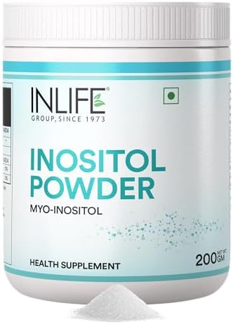 INLIFE Unflavoured Myo Inositol Powder 2000mg, PCOS Support for Women, 200g