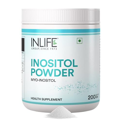 Image of INLIFE Myo Inositol Powder 2000mg, Unflavoured, Hormonal Metabolic Balance & PCOS Support for Women, 200g