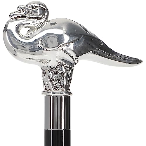 Italian Luxury Silver 925R Walking Sticks and Canes Collection Elegant Designs with Fritz Handles, Animal Motifs, Swarovski Crystals, and Unique Embellishments