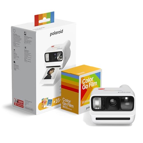 Polaroid - Pack Appareil Photo instantané Go Gen 3 Blanc + Film Couleur Go (16 Photos)