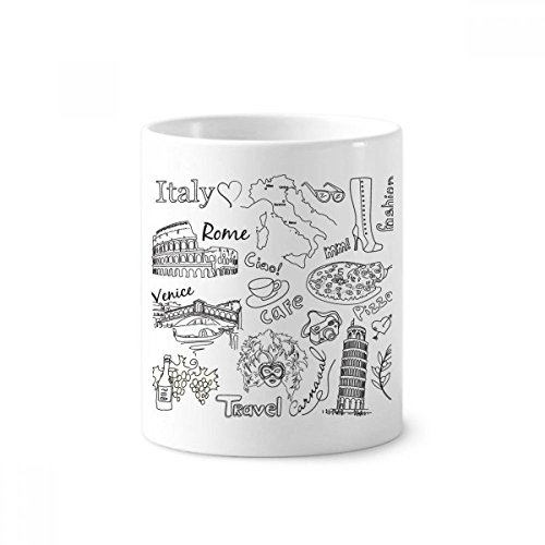 Gobelet en céramique paysage d'Italie 350ml pour brosse à dents et stylos