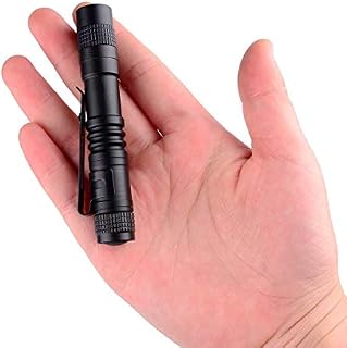 LED Pen Torch Mini Flashlight Super Small Pocket Clip Waterproof Powered by AAA Battery (not Included) Easy Carry Outdoor Gear for Hiking, Camping, Hunting, Fishing