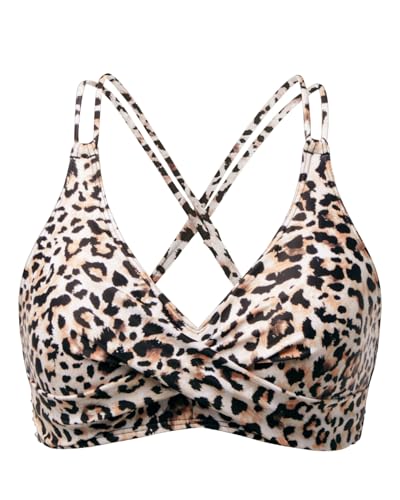 Image of Holipick Twist Front Bikini Tops for Women - Push Up Bathing Suit Top Padded Swimsuit Top