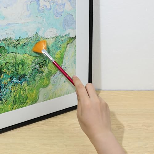 Mozeat Lens 575034_2_CKJKX1DL 5 Pcs Fan Paint Brushes Set Acrylic Paint Brushes Set Professional Soft Anti-Shedding Nylon Hair Fan Paint Brush thumb #6