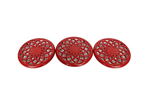 Cast Iron Decorative Metal Trivet Set by Trademark Innovations (Set of 3 Red) by Trademark Innovations - Image 2
