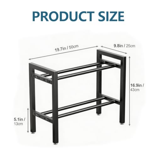 2-Tier Adjustable Dumbbell Rack for Home Use - Storage Stand Compatible with Dumbbells & Kettlebells (Rack Only) by Lukdin - Used condition - Image 2