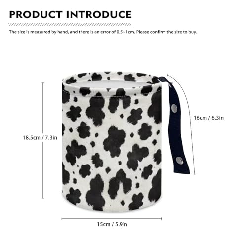 Image of Cow Car Trash Can - Cute, Portable,Collapsible Back Seat, Front Console, Floor, or Hanging Headrest Waste Basket Car Garbage Bag