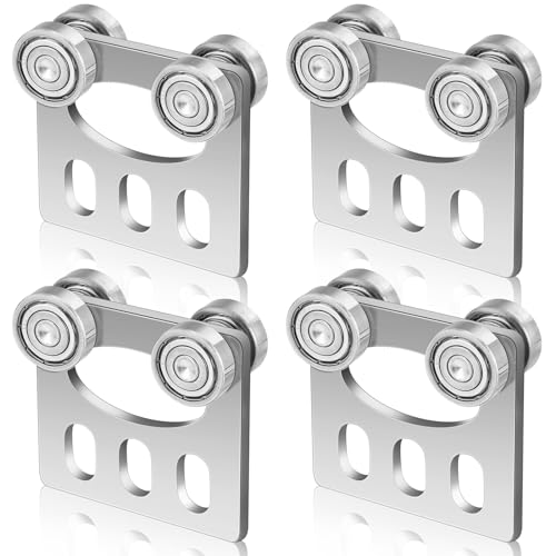 4 piezas de rodillos de montaje de carro, instalación de polipasto eléctrico, carro con rodillos para 1-5/8'' de ancho y todos los 1-5/8'', montaje de carro, carro de polipasto eléctrico silencioso