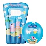 Lively Moments Strandset 2-teilig Peppa Pig / Familie Wutz mit Wasserball & Luftmatratze