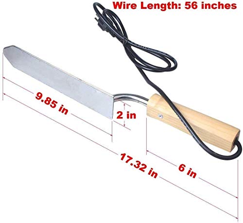 eoocvt Large Stainless Steel Electric Honey Uncapping Knife Beekeeping Scraper Hot Knife - Thumbnail 5