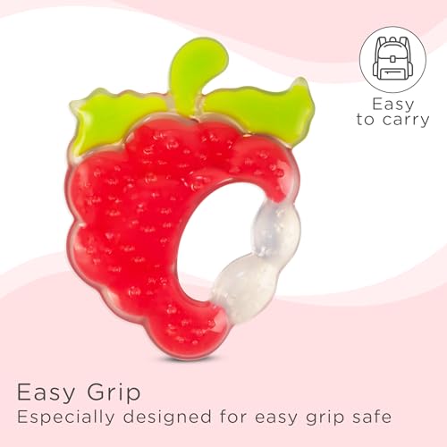 Image of Mee Mee Multi-Textured Soft Silicone Teether, PinkGreen
