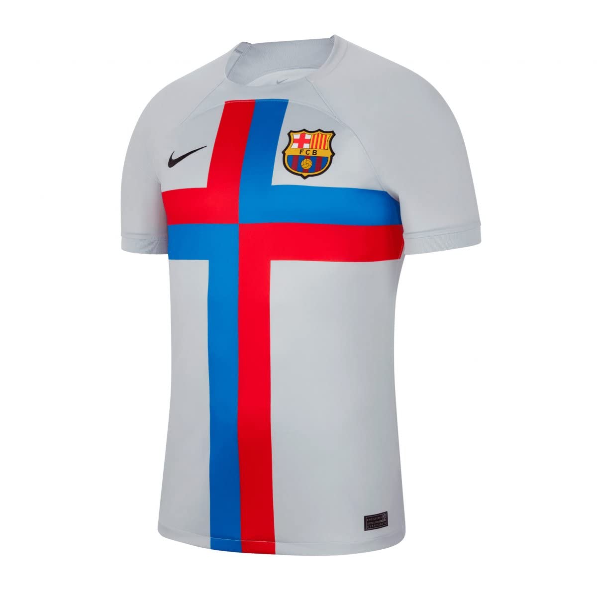 Nike FC Barcellona DN2713 FCB T-Shirt Men's Sky Grey/Black 2XL